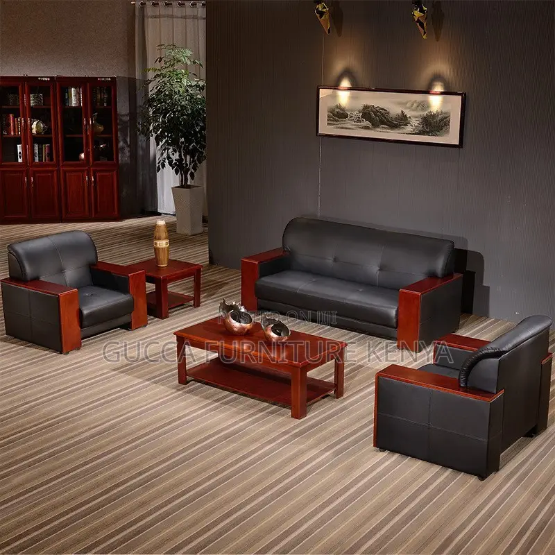 5-seater Executive Reception Sofa-solid Wood Frame