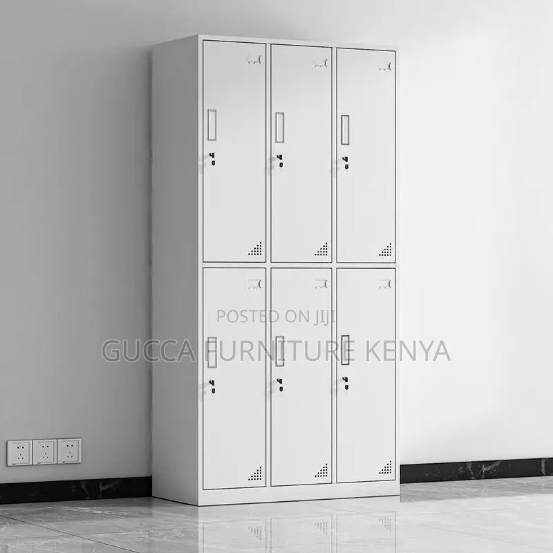 6-door Metallic Office Gym Storage Cabinet