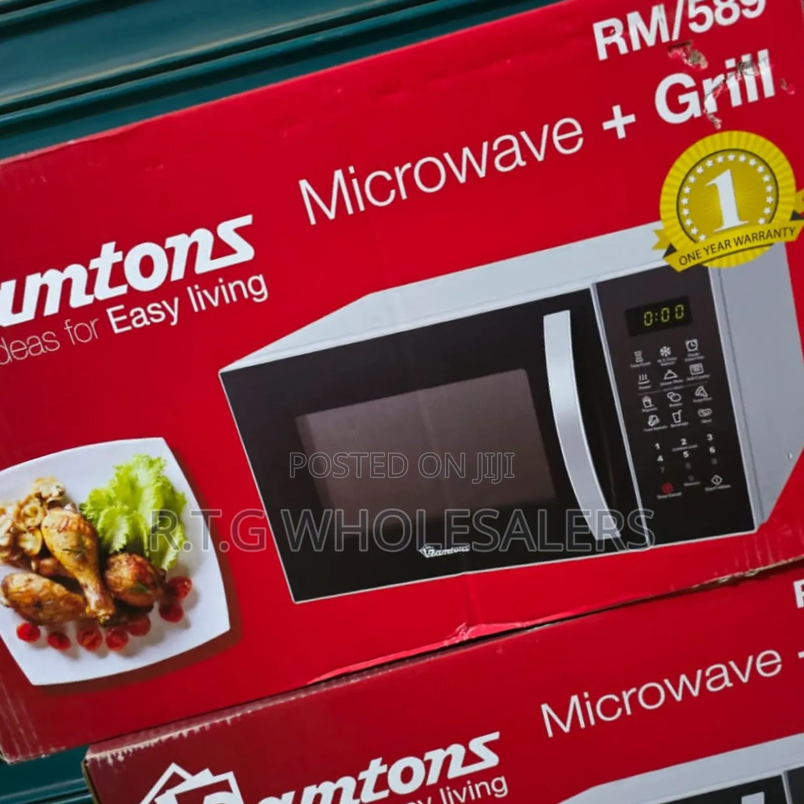Ramtons 23l Microwave With Grill – Rm589 Silver
