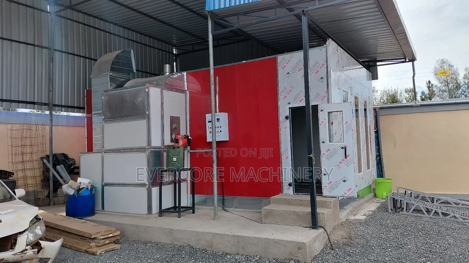 Automatic Vehicle Paint Drier Spray Booth Machine 7.2m Long.