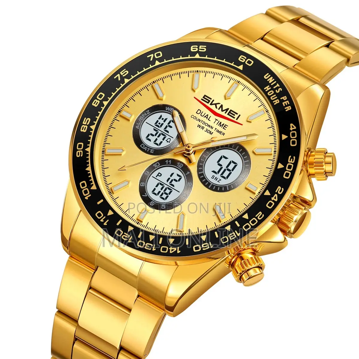 Skmei 2505 Digital Dual Time Watch for Men Stainless Steel