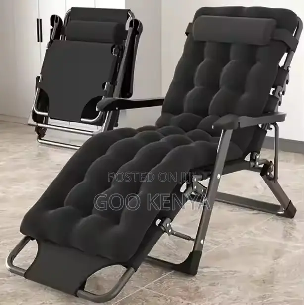 Home Chair; Fabric Folding Garden Chair With High-density Cushion