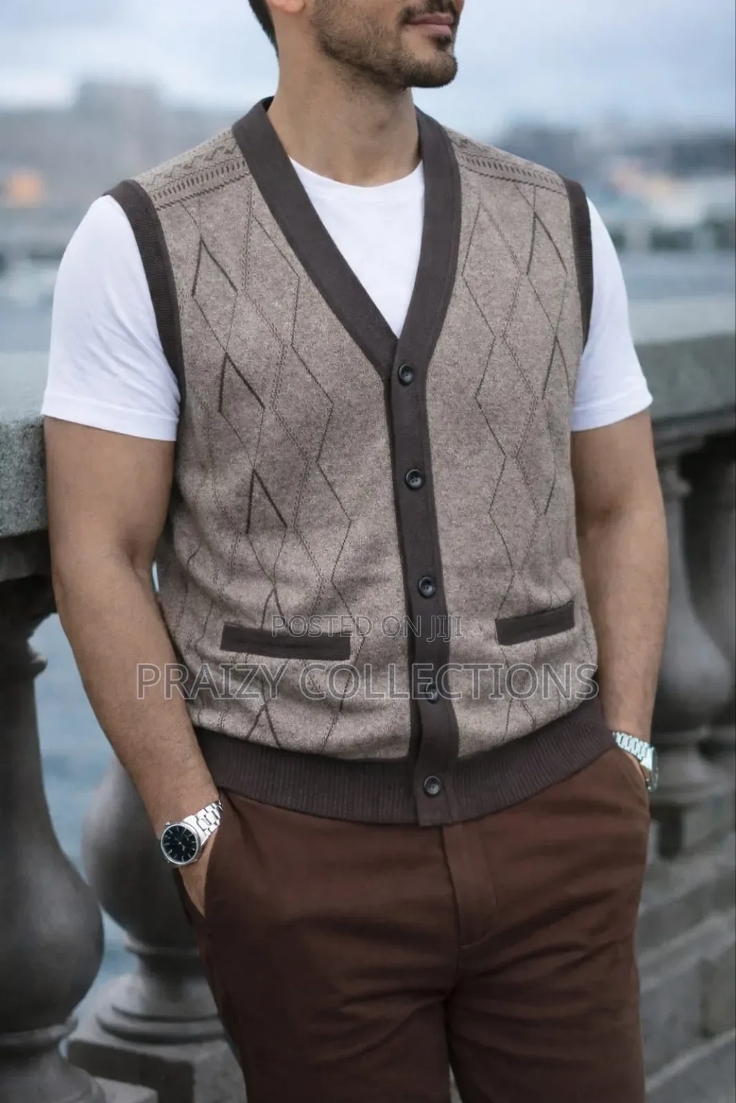 Classic Sleeveless Men’S Sweater