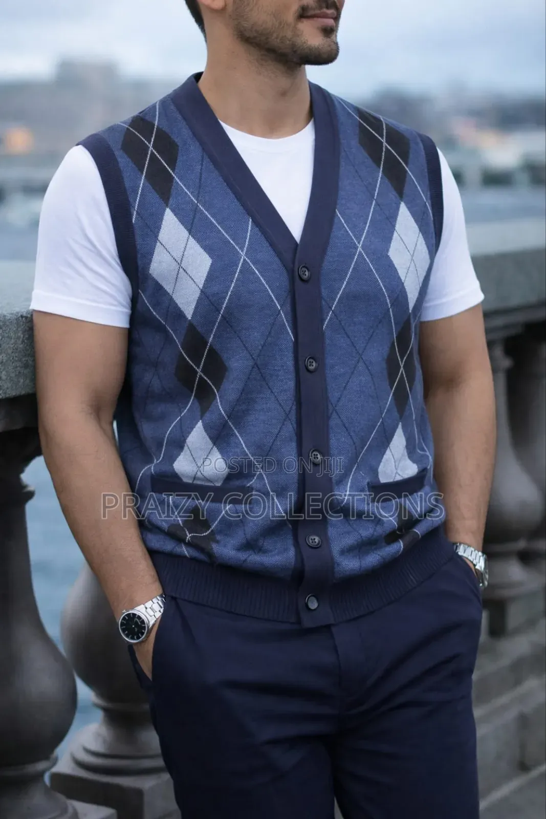 Classic Sleeveless Men’S Sweater