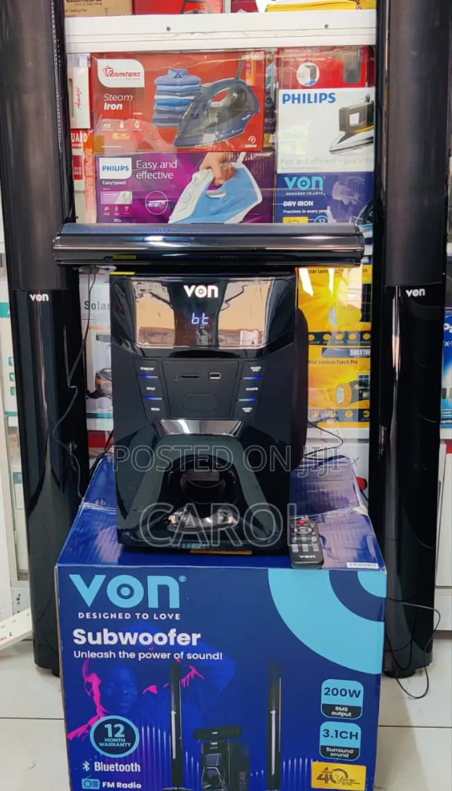Von Woofer 3.1 200w Tall Boy Available
