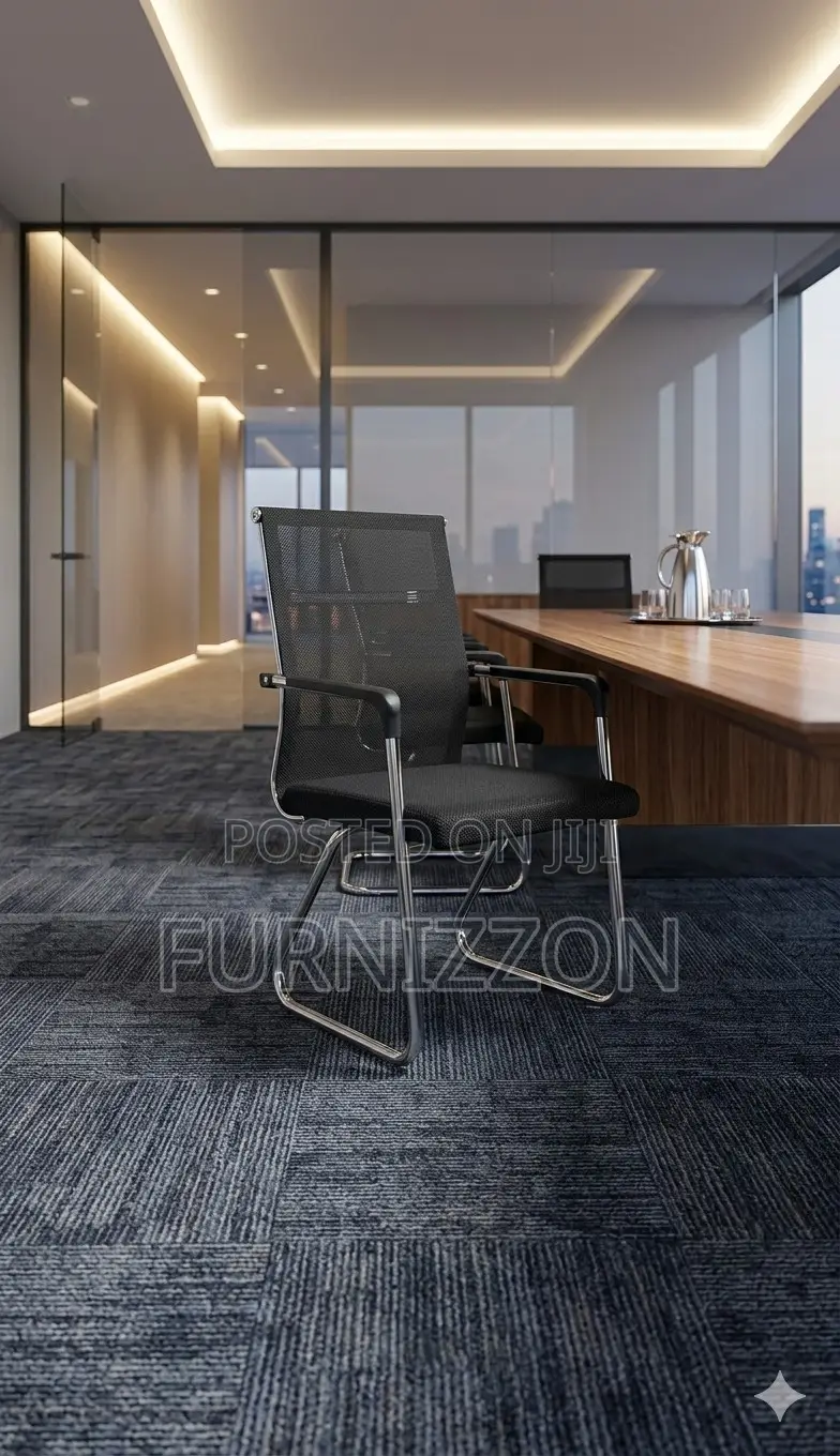 Mesh Office Guest Chair With Chrome Base