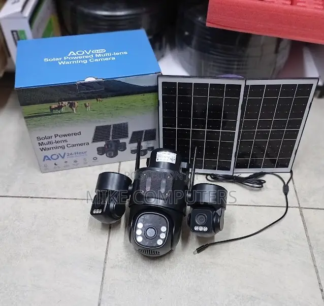 Hieasy CCTV Night Vision Activated 4g PTZ Triple Lens Solar