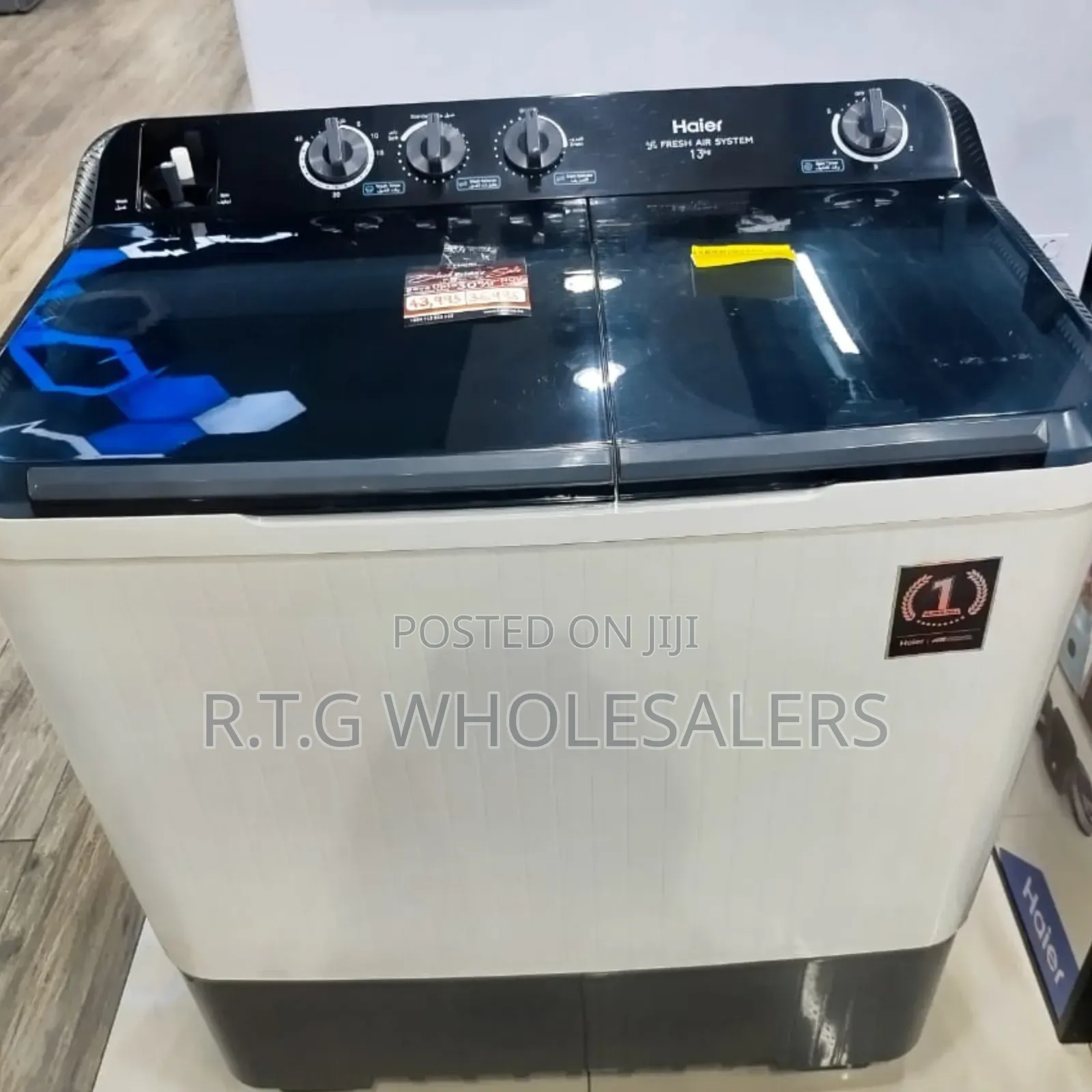 Haier 10 Kg Semi‐Auto Twin Tub Washer – Powerful Clean Quick Spin