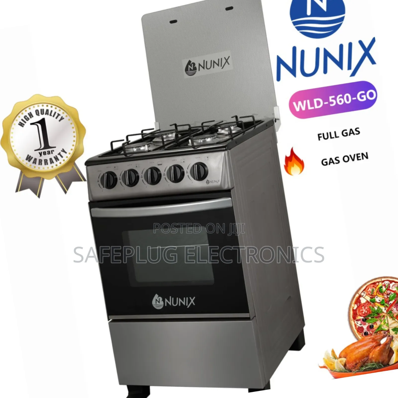 Gas Cooker! Nunix 50x55cm Standing Stove