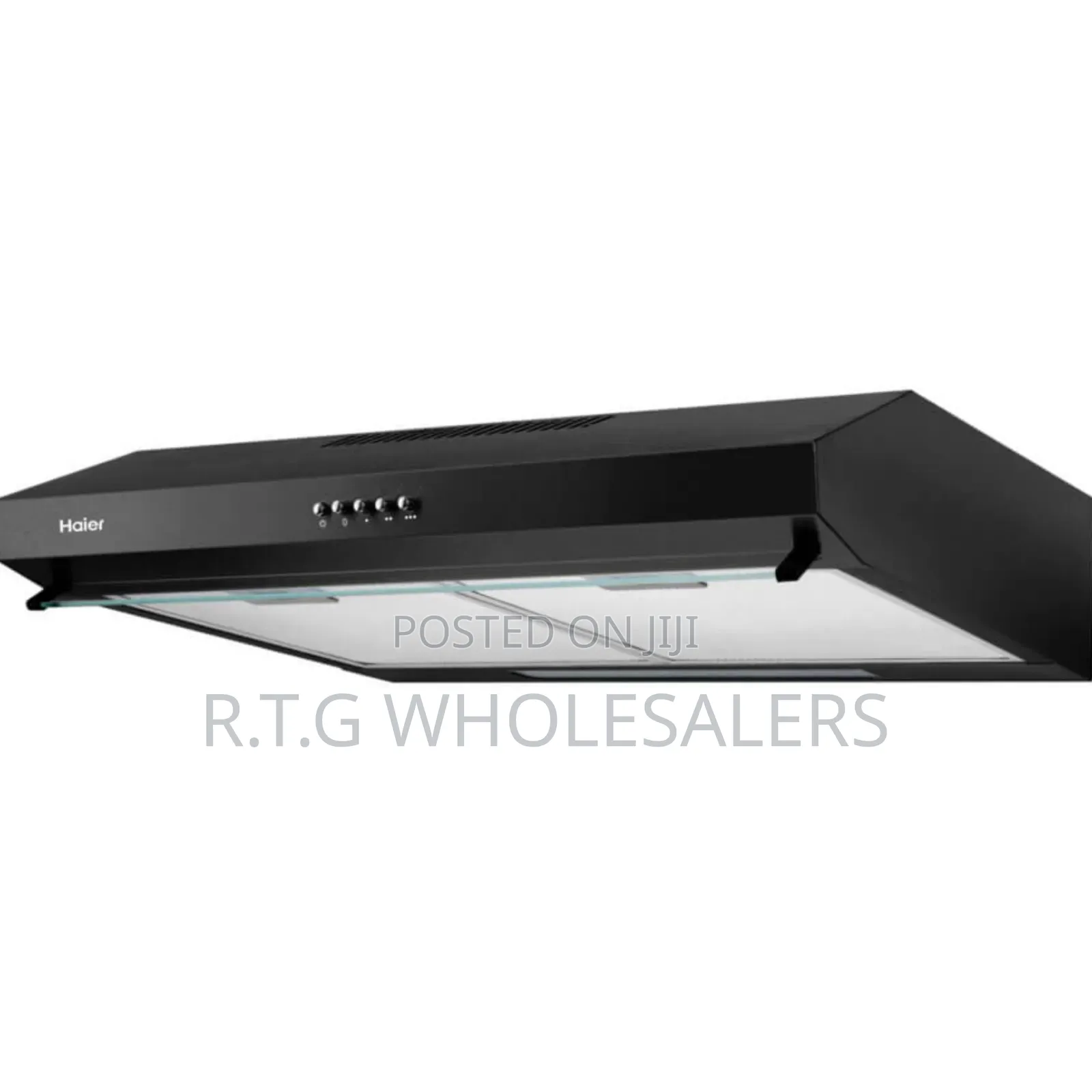Haier 60cm Black Chimney Hood – Efficient Extraction Sleek Design