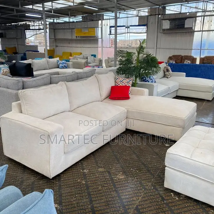 Plush Cosy 6 Seater L Sofa Set