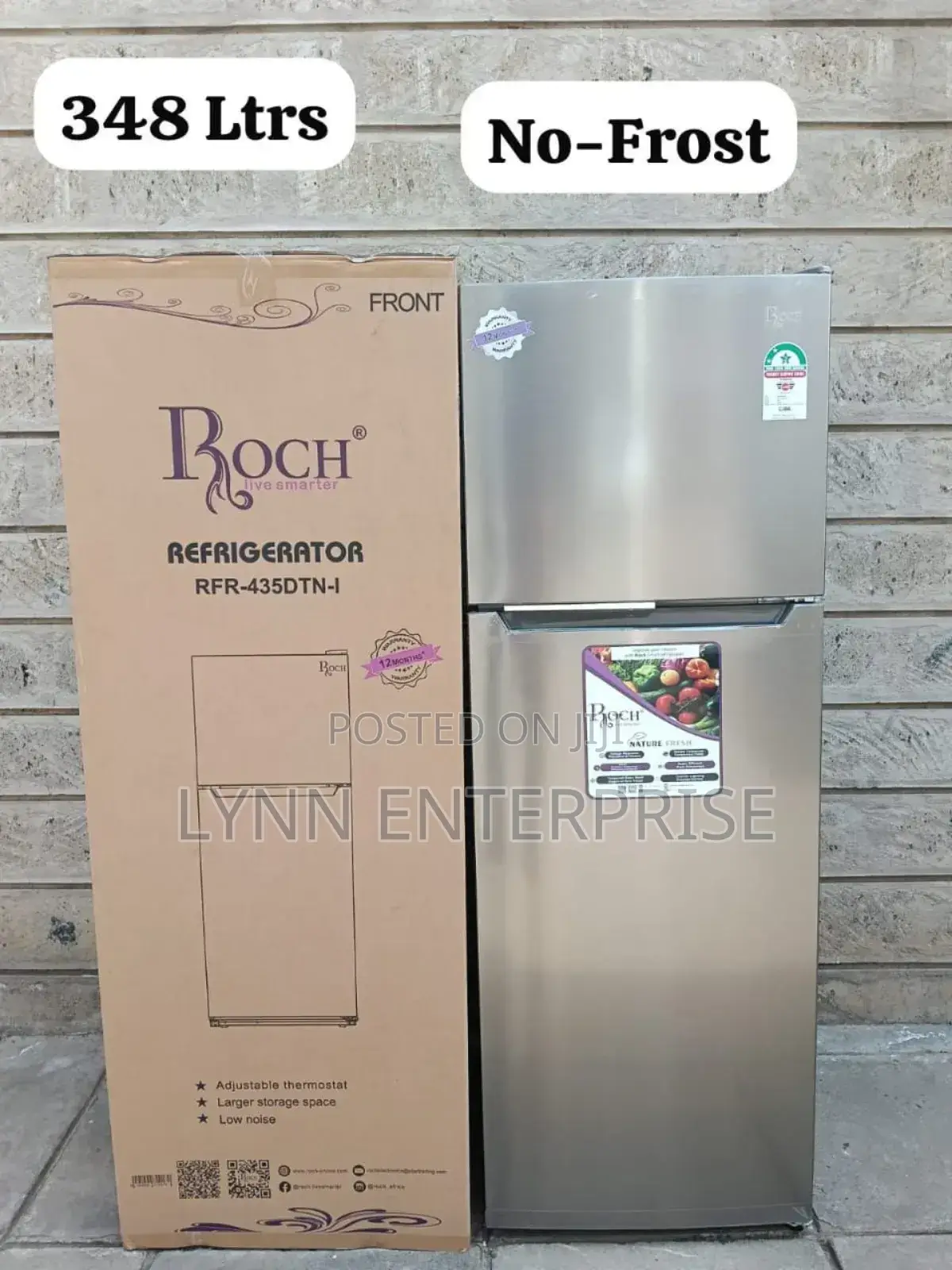 Roch RFR-435-Dt-I 2 Door No Frost (348 Litres ) -