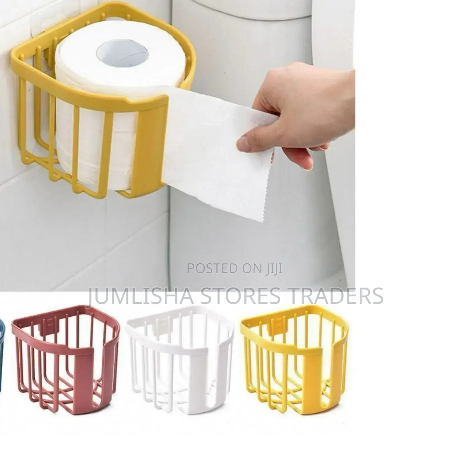 Punch-Free Toilet Paper Holder
  Available in All Colors