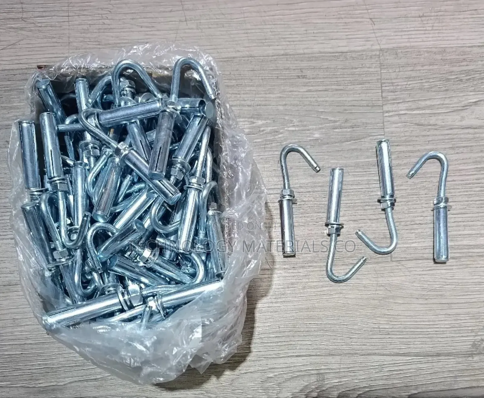 M6x86mm Open Hook Eye Anchor Expansion Bolt–Steel Zinc Plated(100pcs)