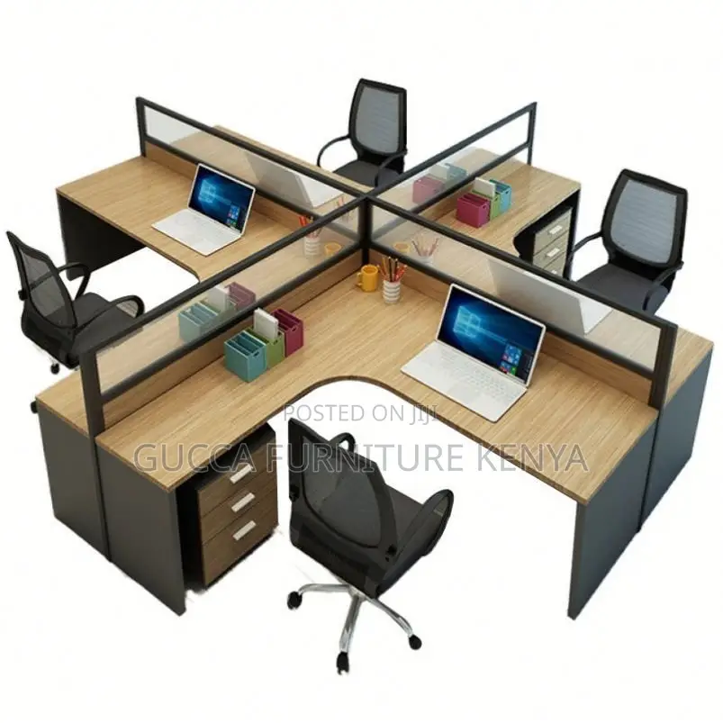 4-way Curved Modular Office Workstation