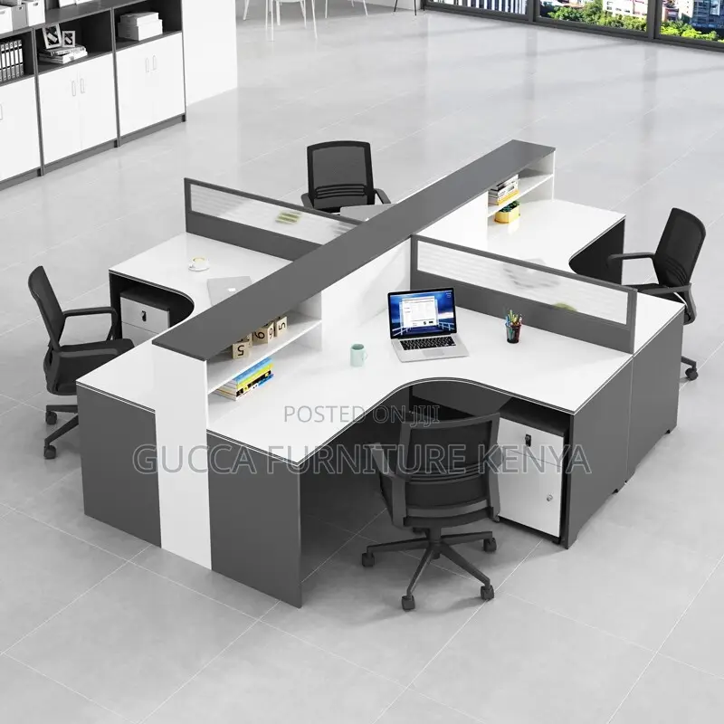 4-way Curved Modular Office Workstation