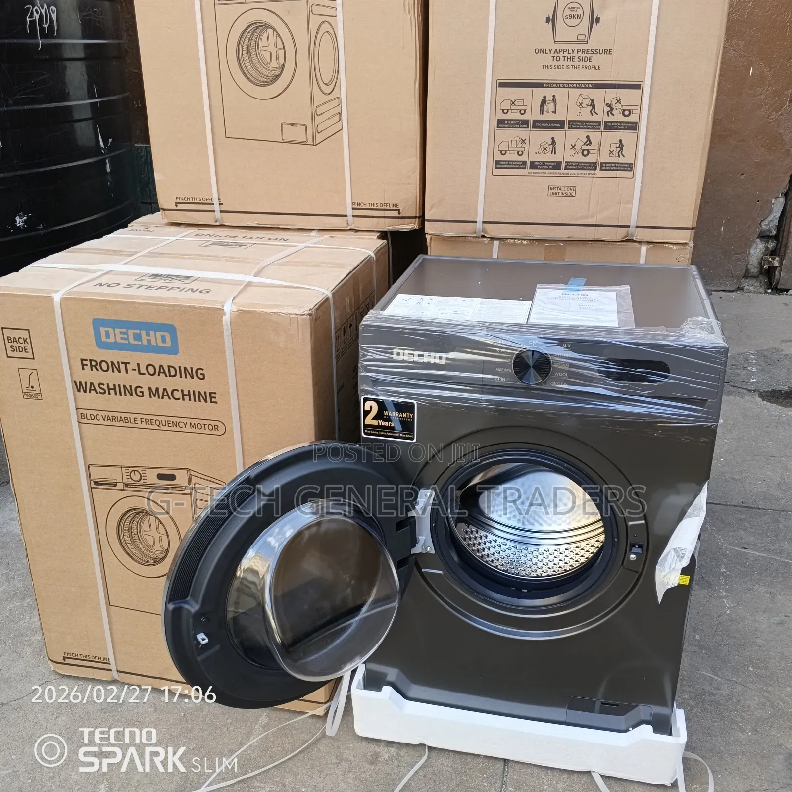 Decho 10kg Front Loader Inverter Motor Washing Machine( 2yrs Warranty)