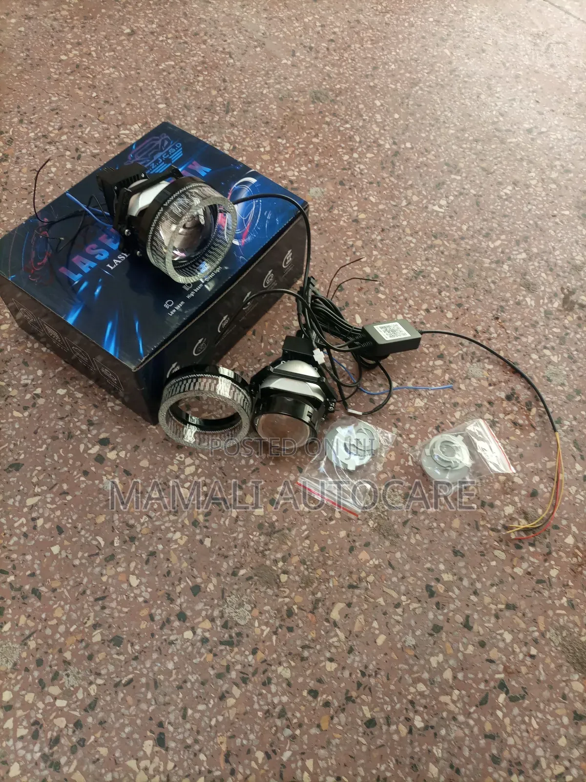 2.5 Inch Bi Led 2 Laser Headlight Projector With 5d Glory Rings