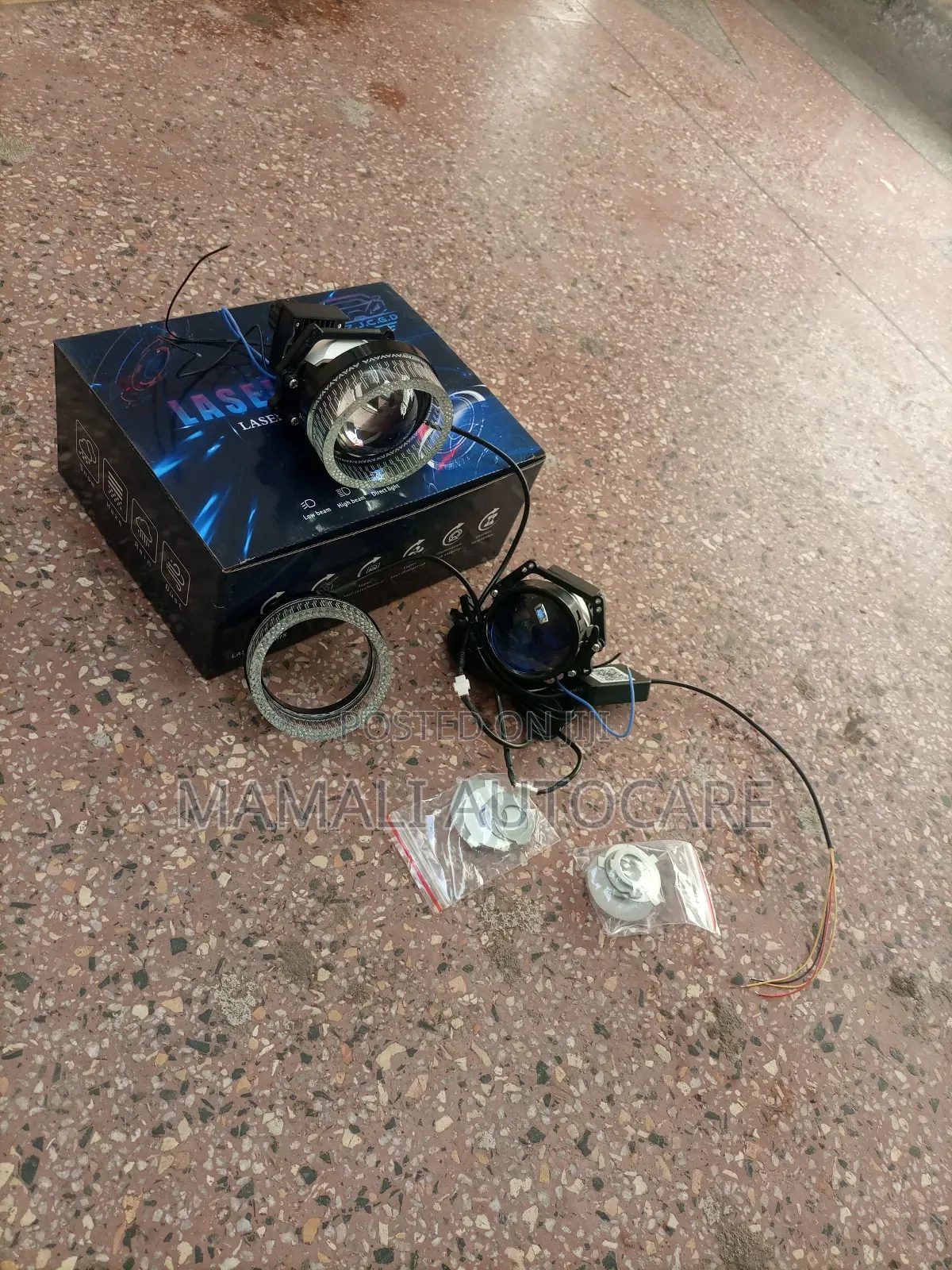 2.5" Bi Led Laser Projector With 5d Crystal Ring