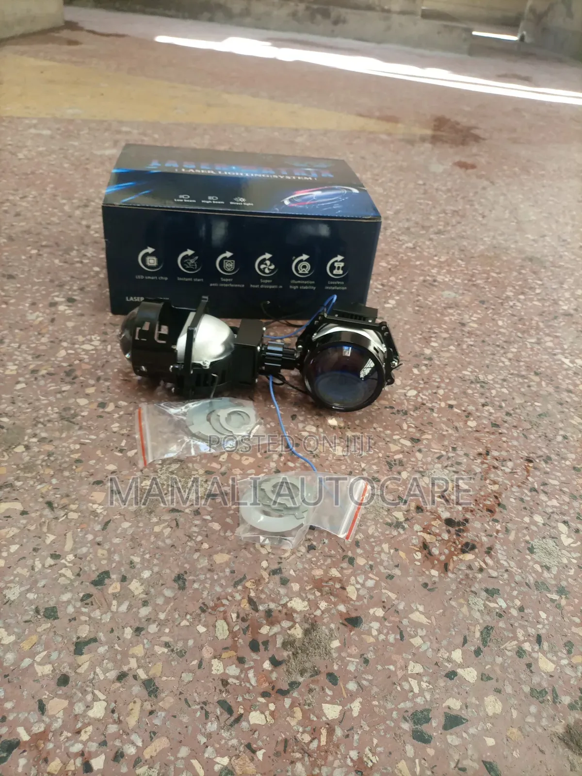2.5" Bi Led Laser Projector With 5d Crystal Ring