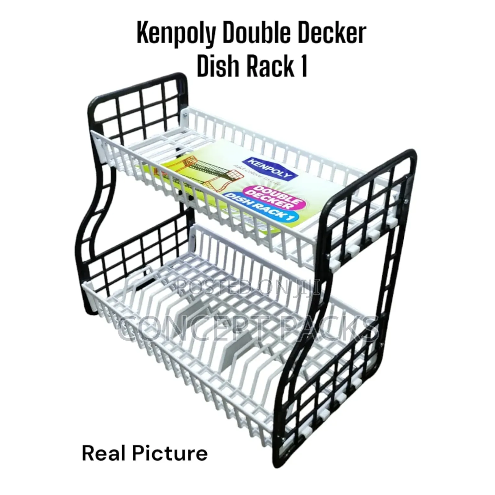 Kenpoly Double Decker Dish Rack Size: H-44cm X L-50cm X W-30cm