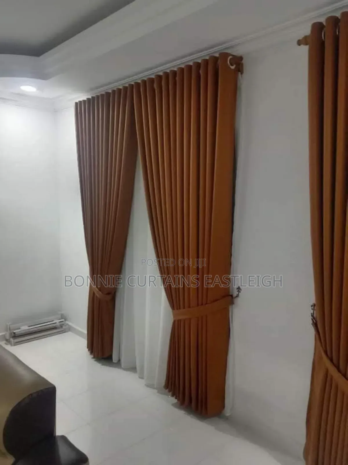 Orange Mixed With Green Curtains for Bedrooms