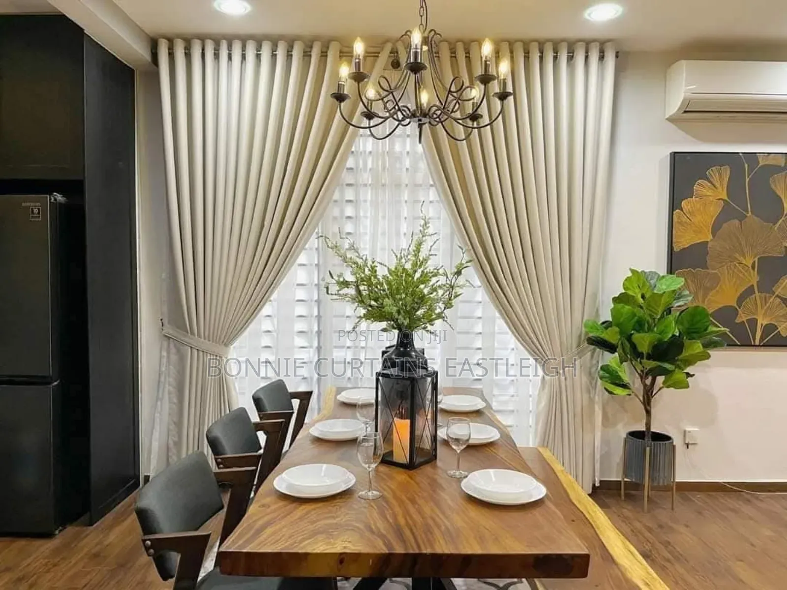 Light Gray and Cream Curtains for Guests Rooms