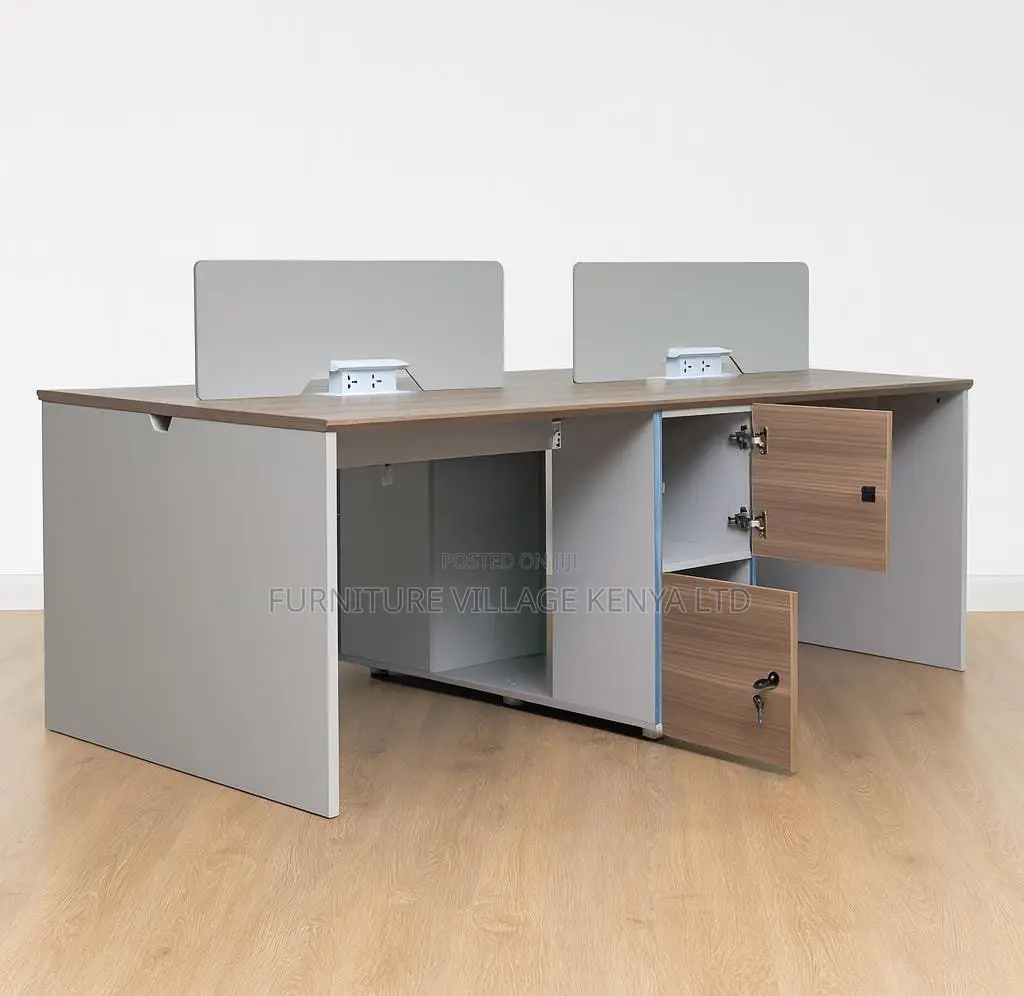 Workstation; 4 Way Modular Open Office Workstation
