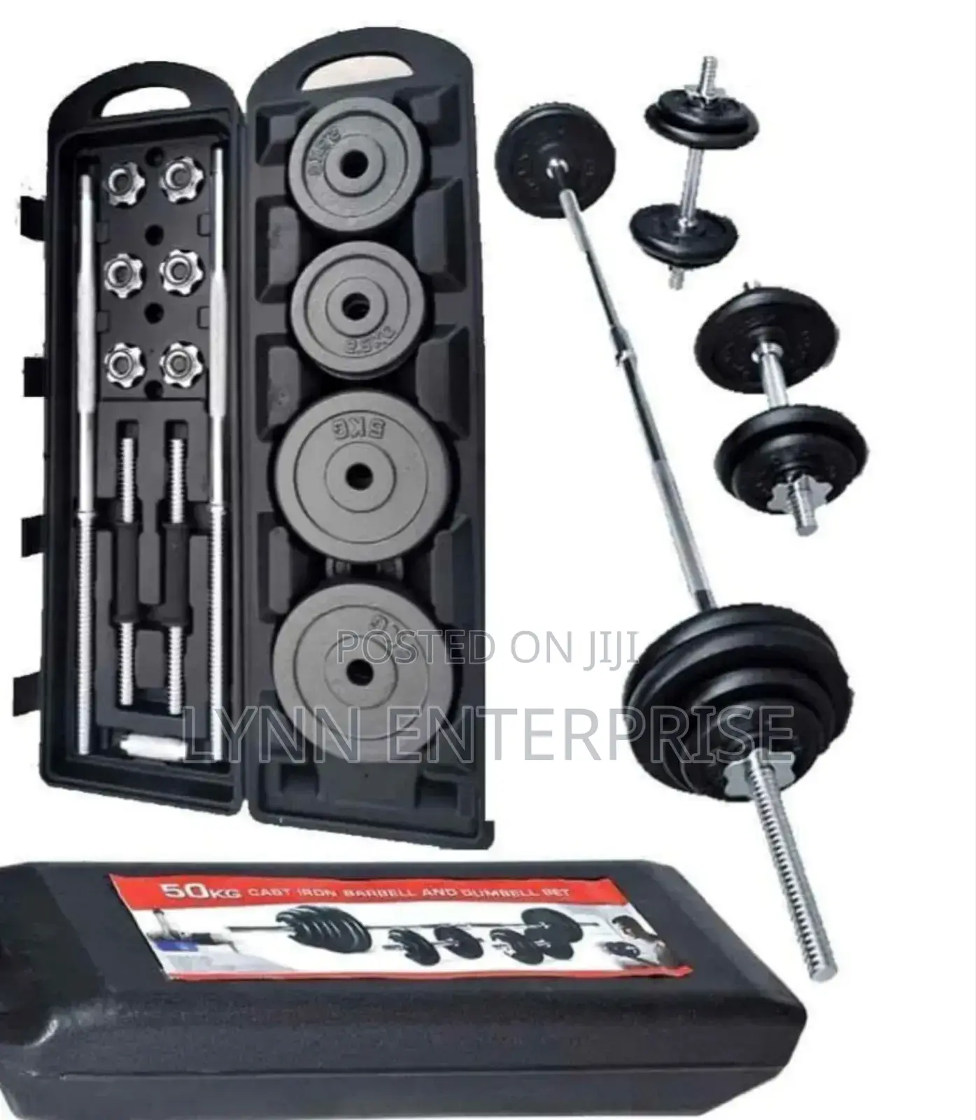 50kgs York Dumbbell Set With Barbell