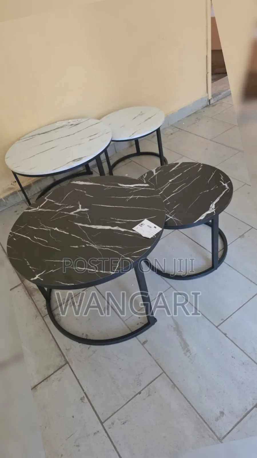 Round Marble Nesting Table