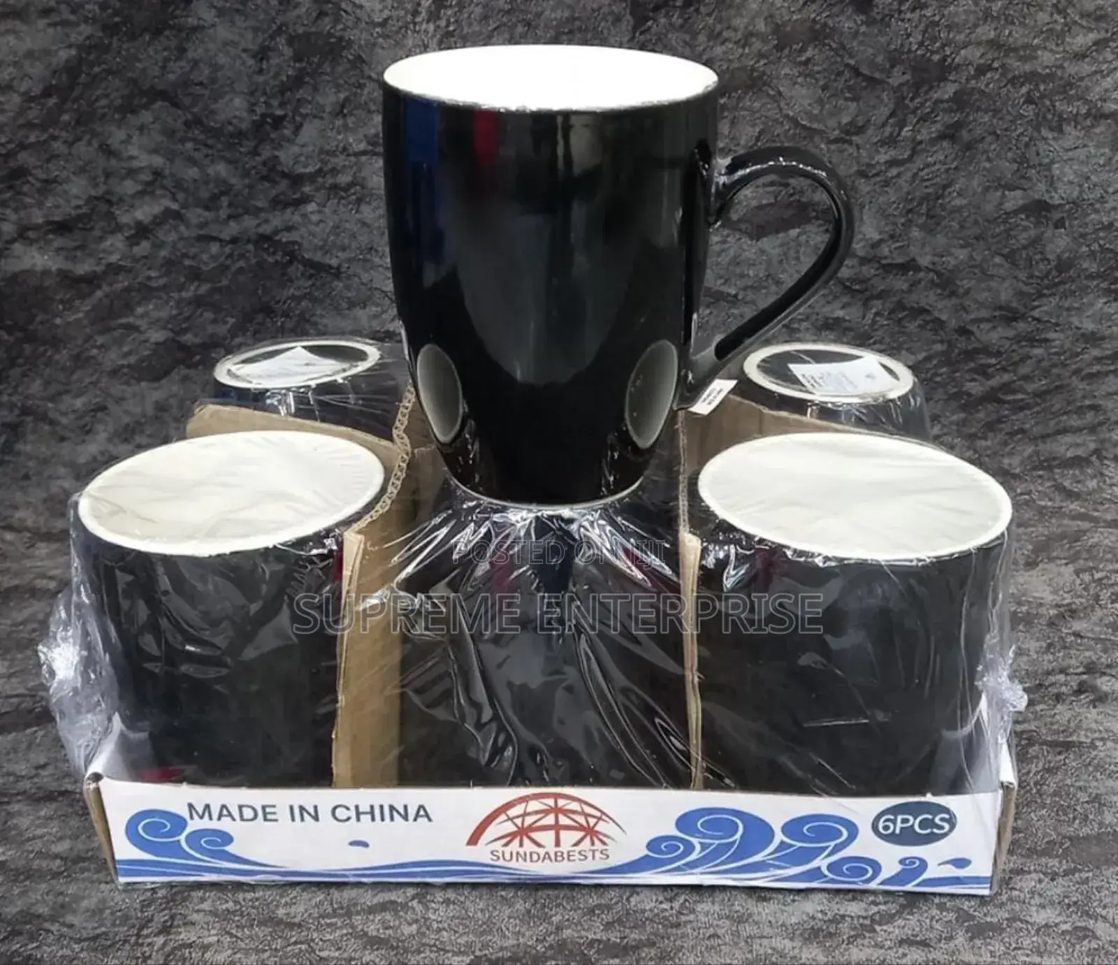 Black Theme Ceramic Cups