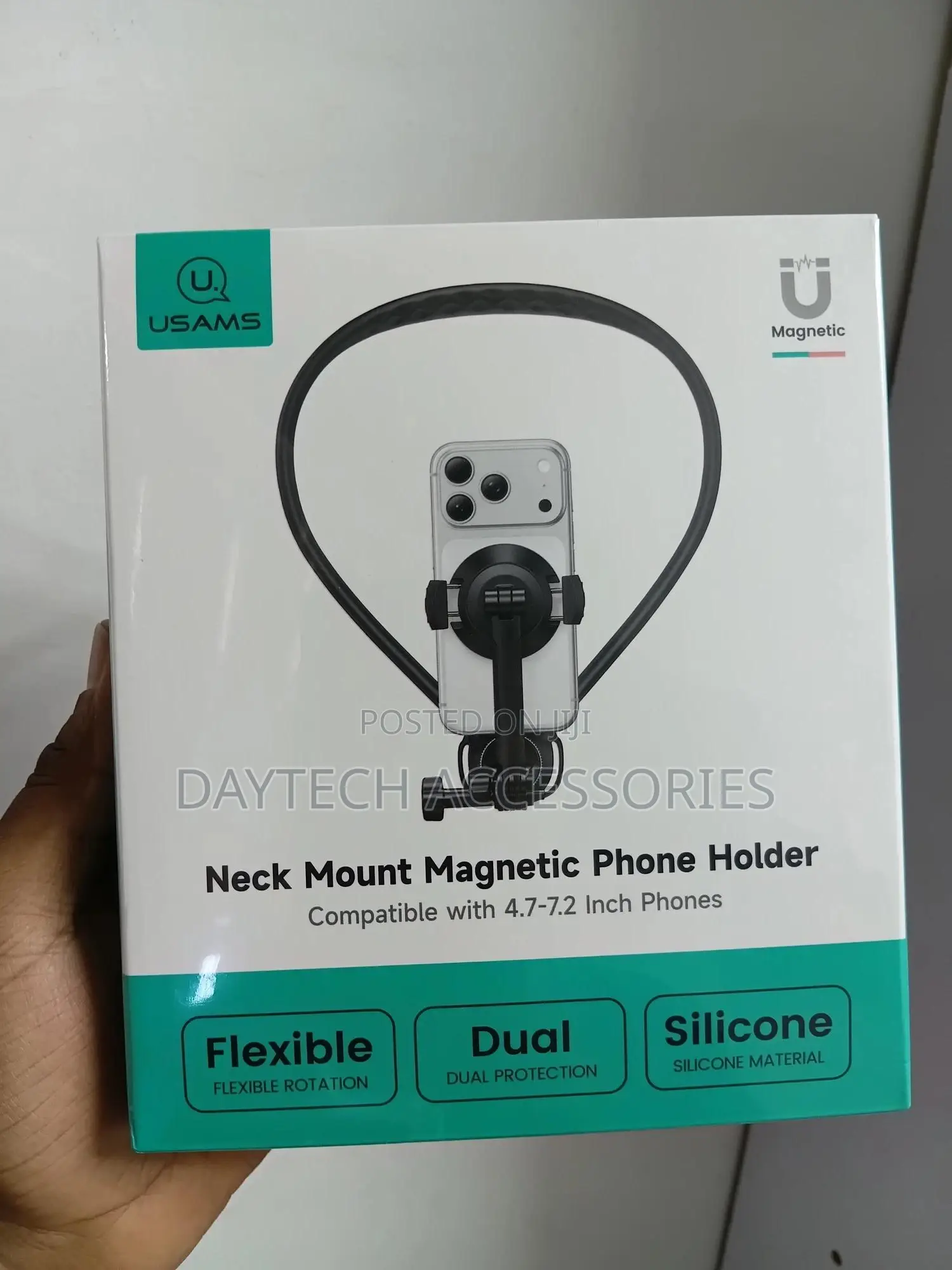 Usams Magnetic Neck Phone Holder for Recording Hands Free Pov.