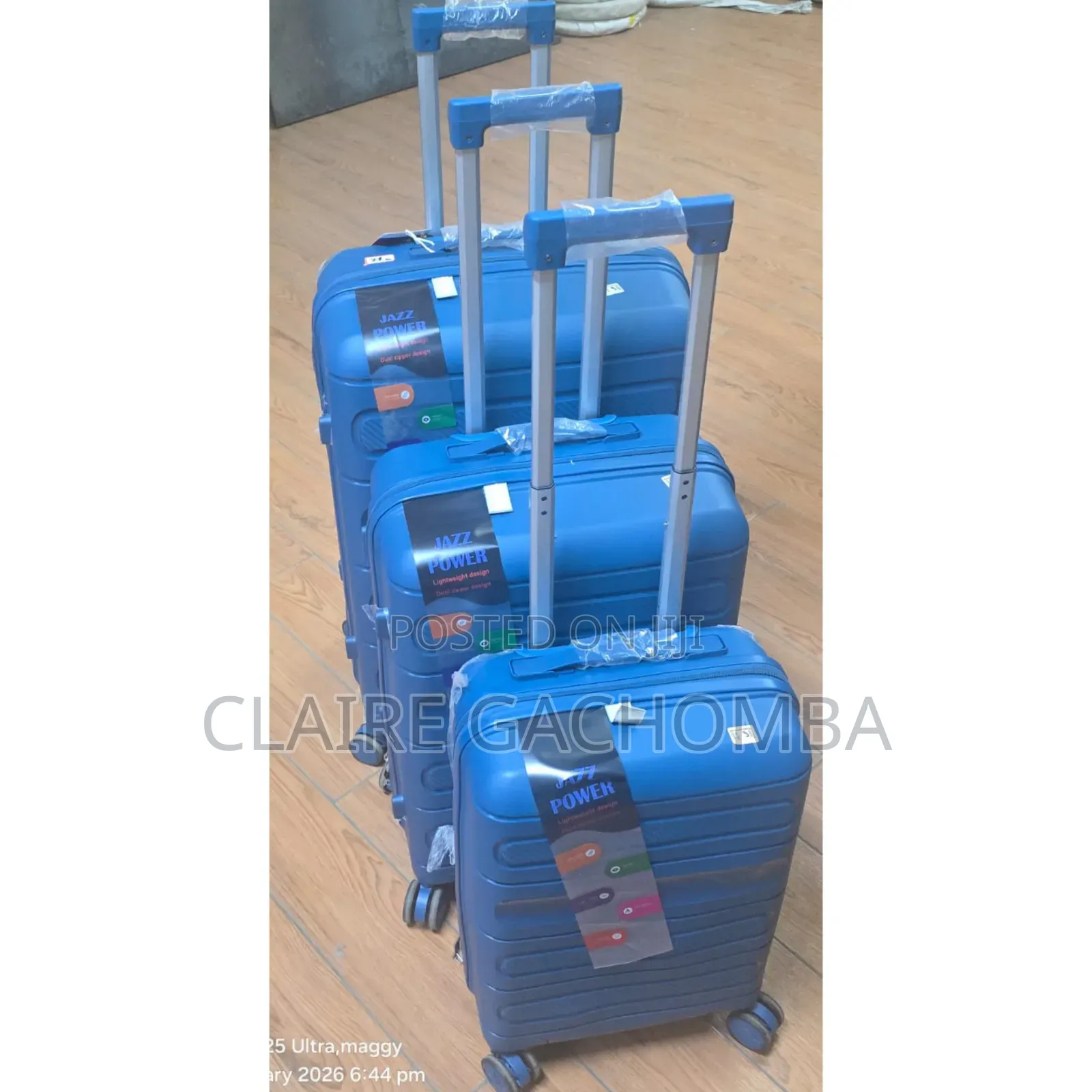 Luxurious Fiber Suitcase 3in1 Colour Blue