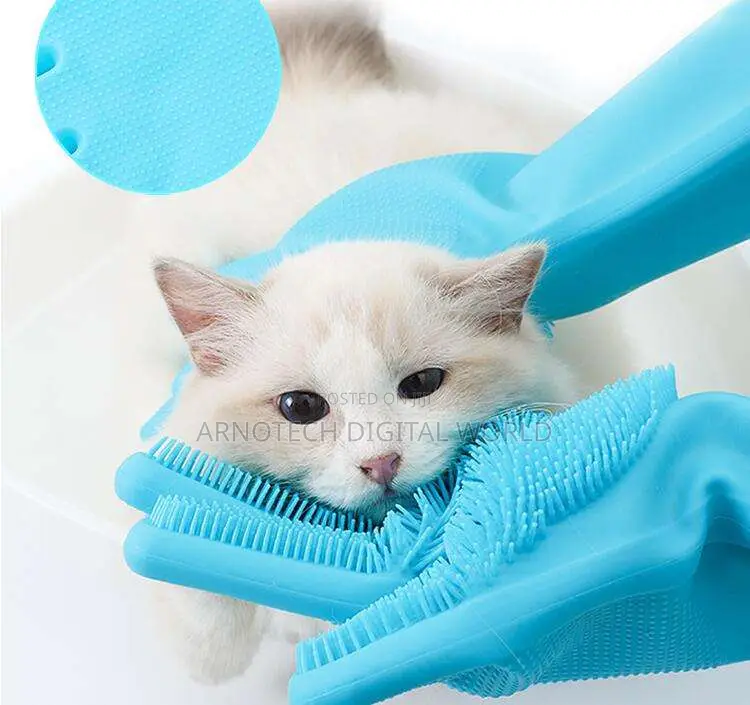 Silicone Cleaning Scrubber Gloves Dishwashing ,Pet Grooming Gloves