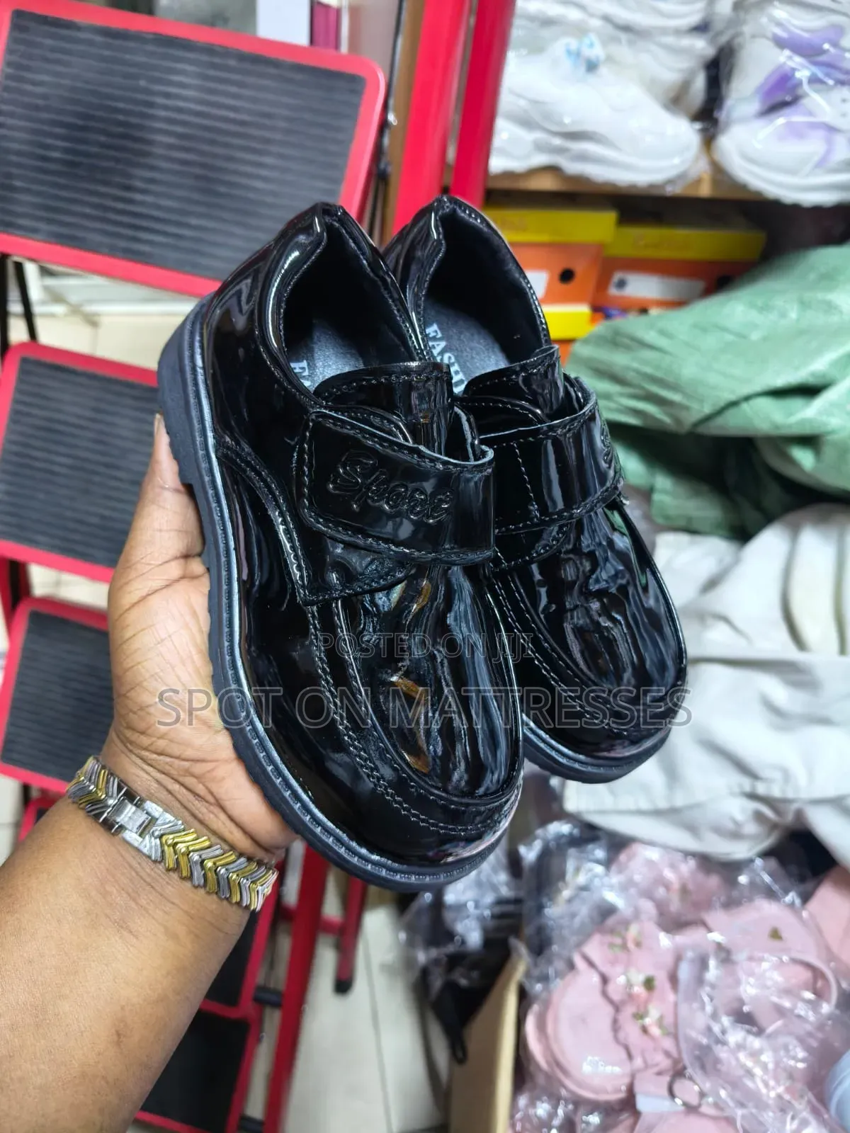 Girl Child Wet Look Shoes. Sizes 27_38. Free Delivery Within Nairobi.