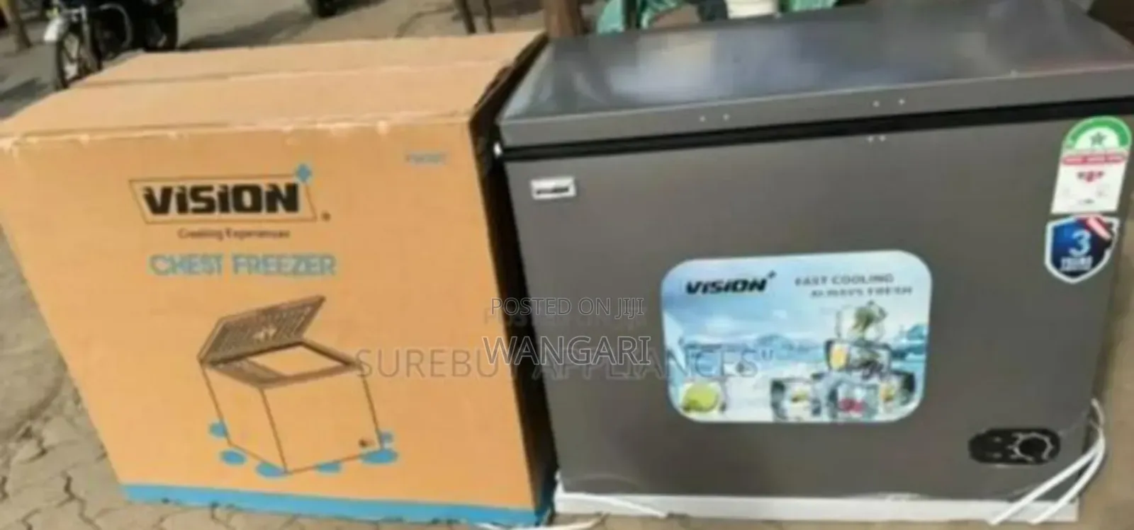 Colour Grey Vision 300l Freezer