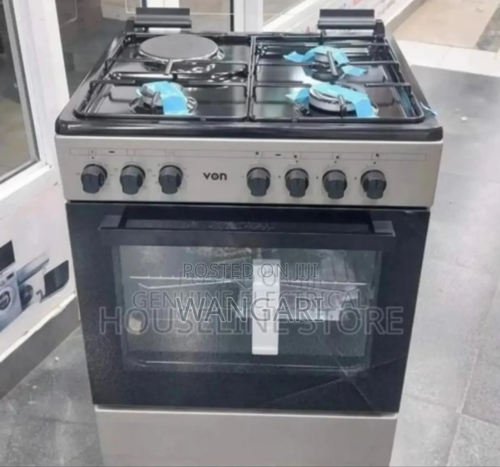 Pay on Delivery New Von 60by60 Standing Cooker. 3gas 1electric Plate