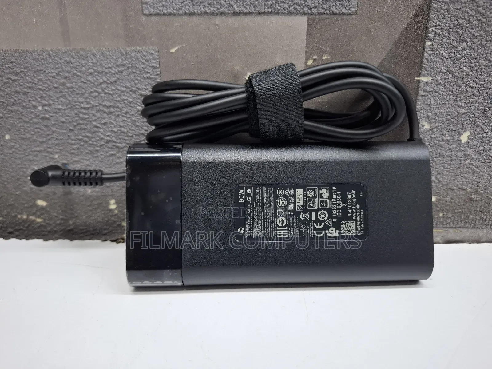 New Hp 90w 19.5v 4.62a Slim Ac Adapter Power Charger+Cable Blue Pin