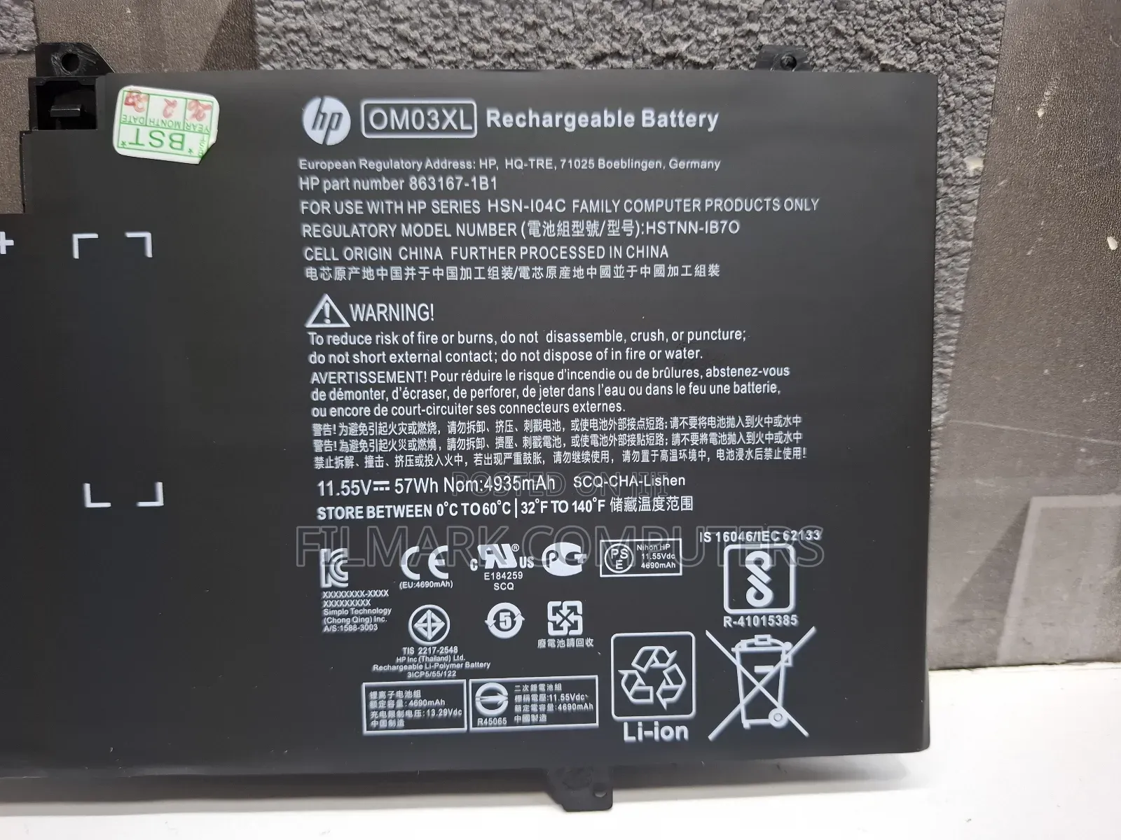 Original Om03xl Laptop Battery For Hp Elitebook X360 1030 G2 Series