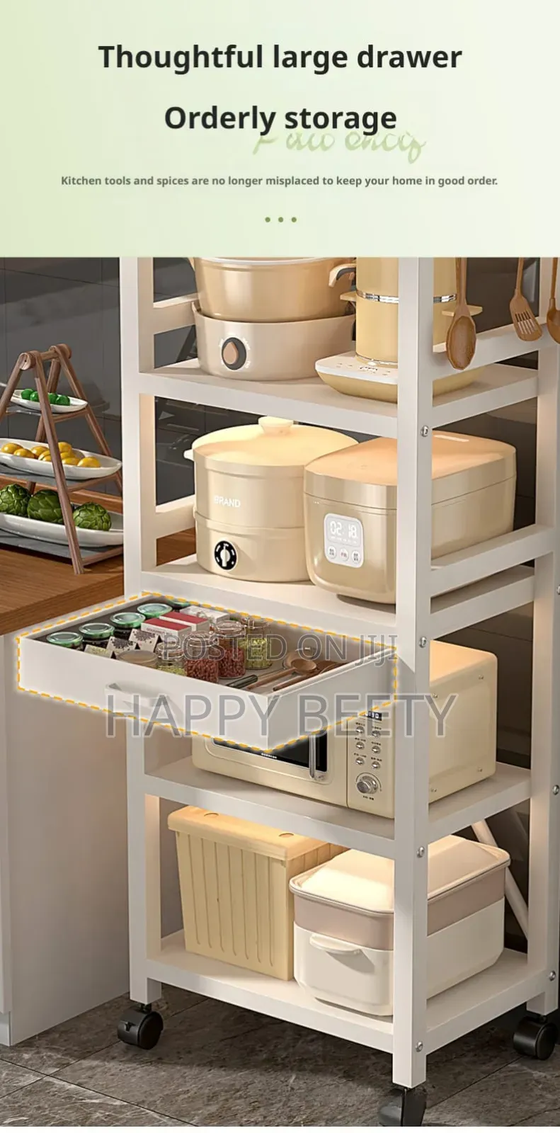 *5 Tier Metallic Kitchen Rack*