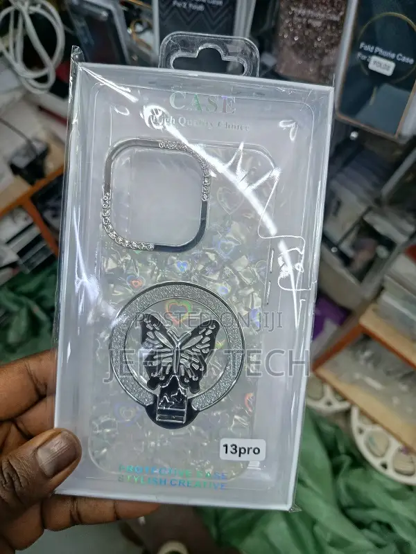 Butterfly Phone Case Features a Luxury Glitter Design iPhone 13 Pro