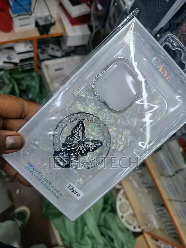 Butterfly Phone Case Features a Luxury Glitter Design iPhone 13 Pro