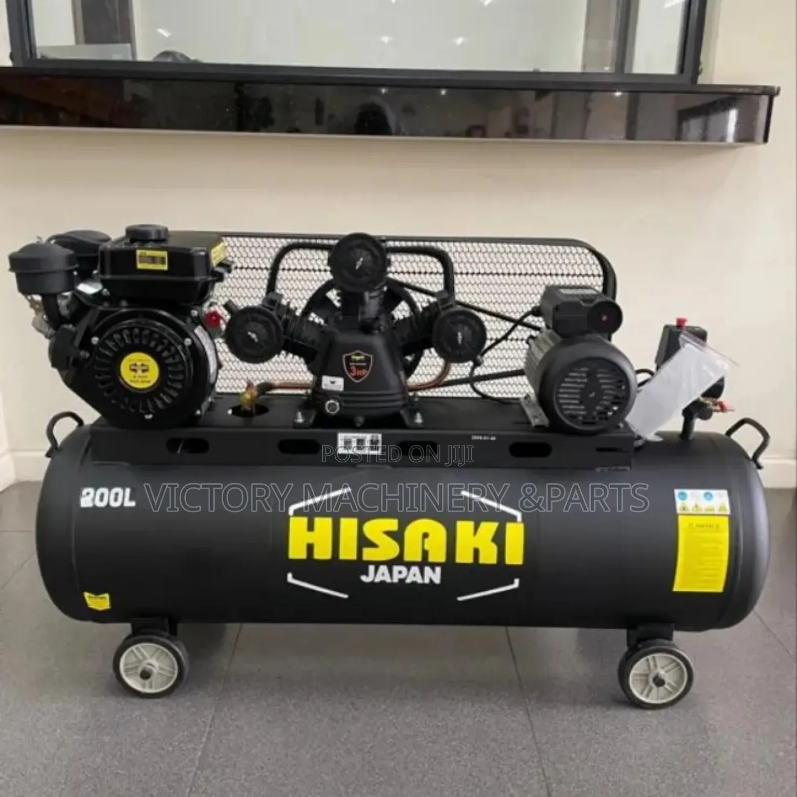 Hisaki Japan 2 In1 Compressor 200litre With Diesel Engine 8.5hp