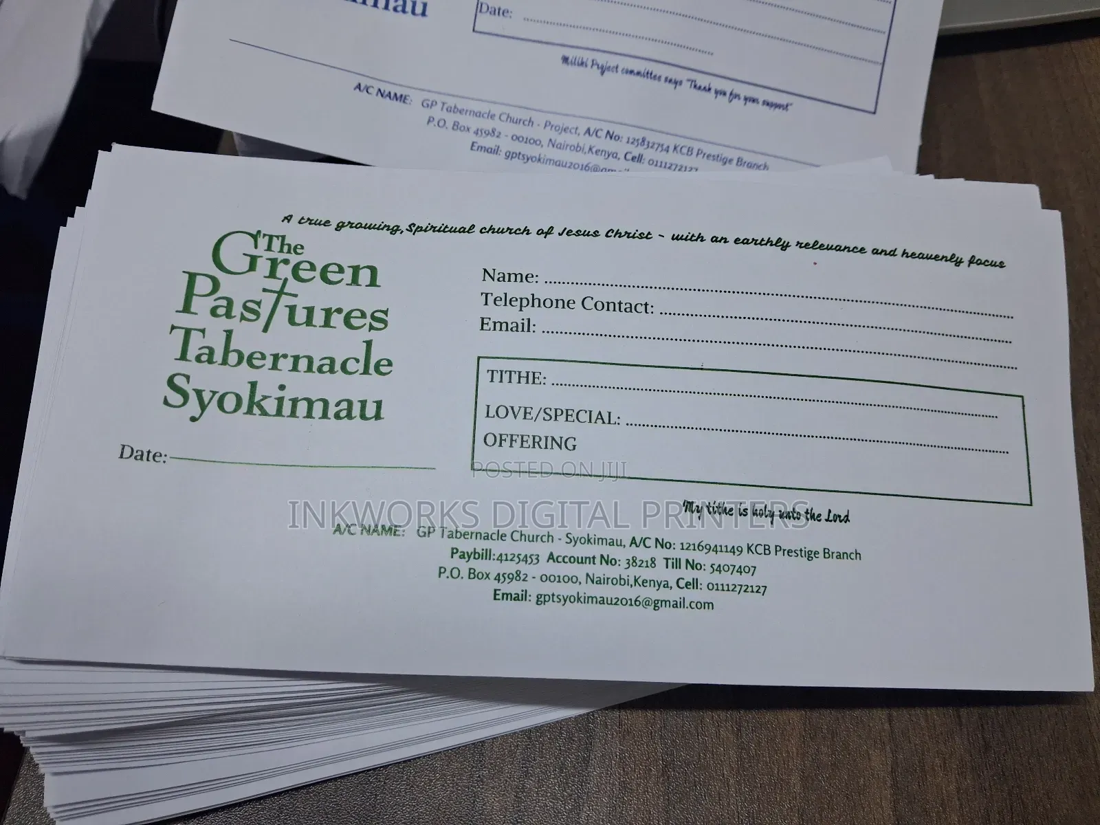 Tithe Envelopes Printing