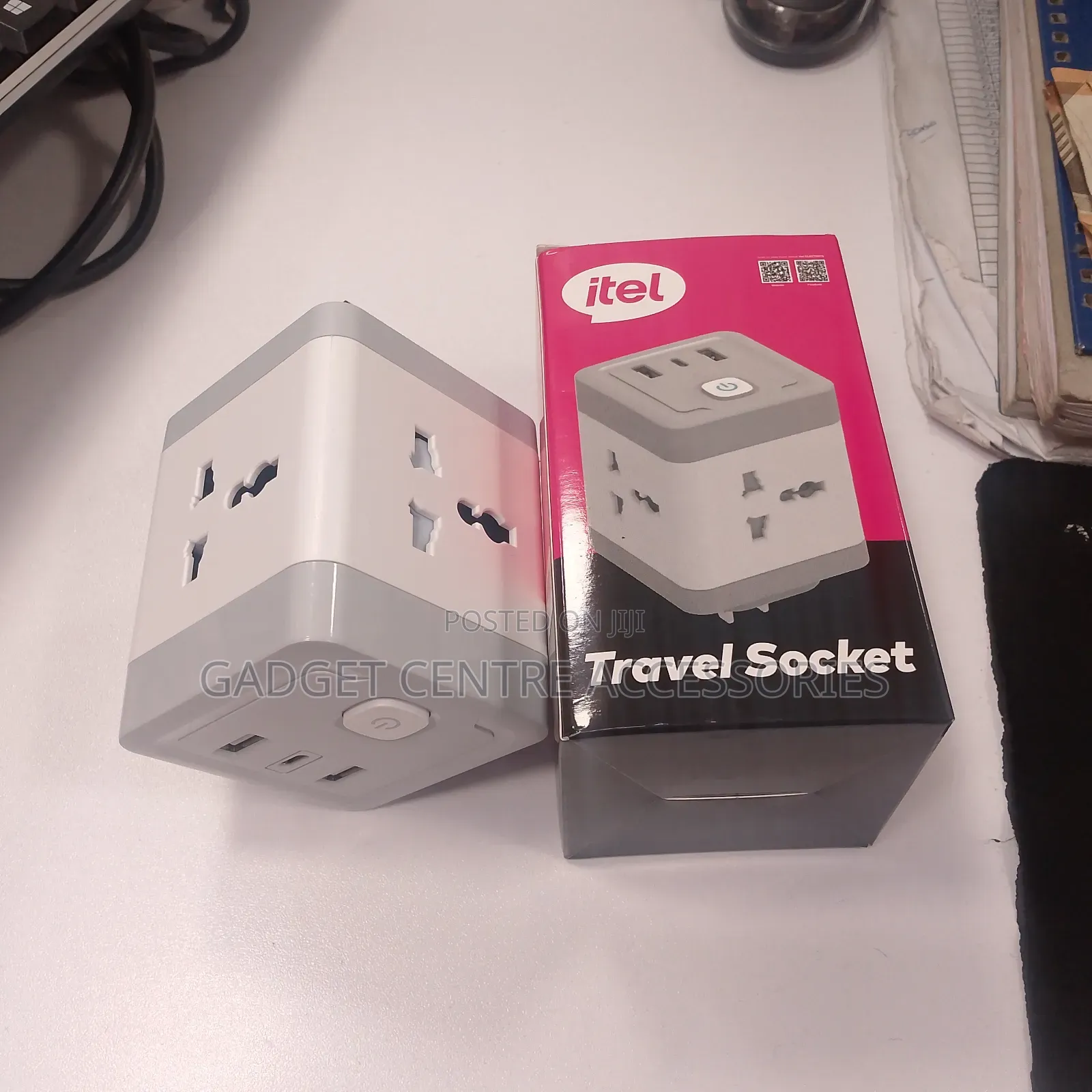 Original Itel 3 Pin Multisocket With 2usb Ports,Type C Port