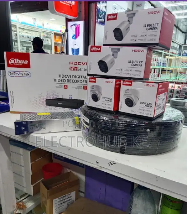2mp Quality Set Up Of 4 Channel Dahua Cctv Camera