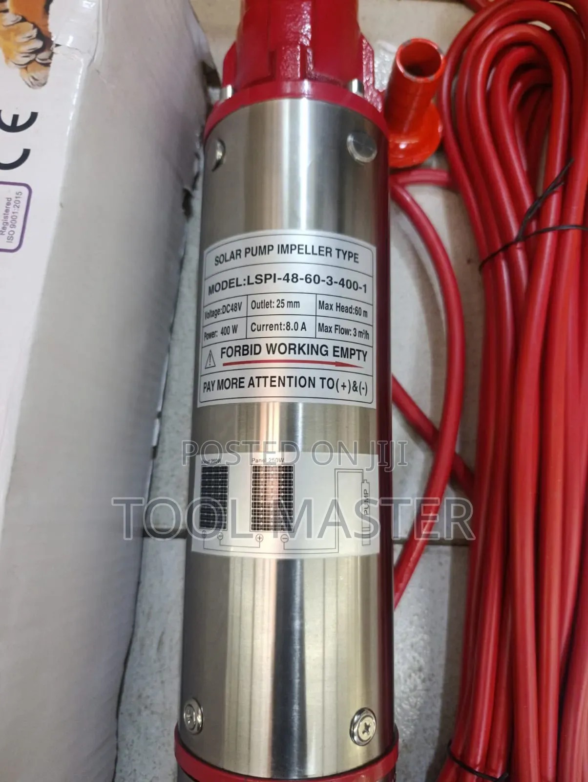 50m Solar Pump 48v 400watts Solar Water Pump Submersible