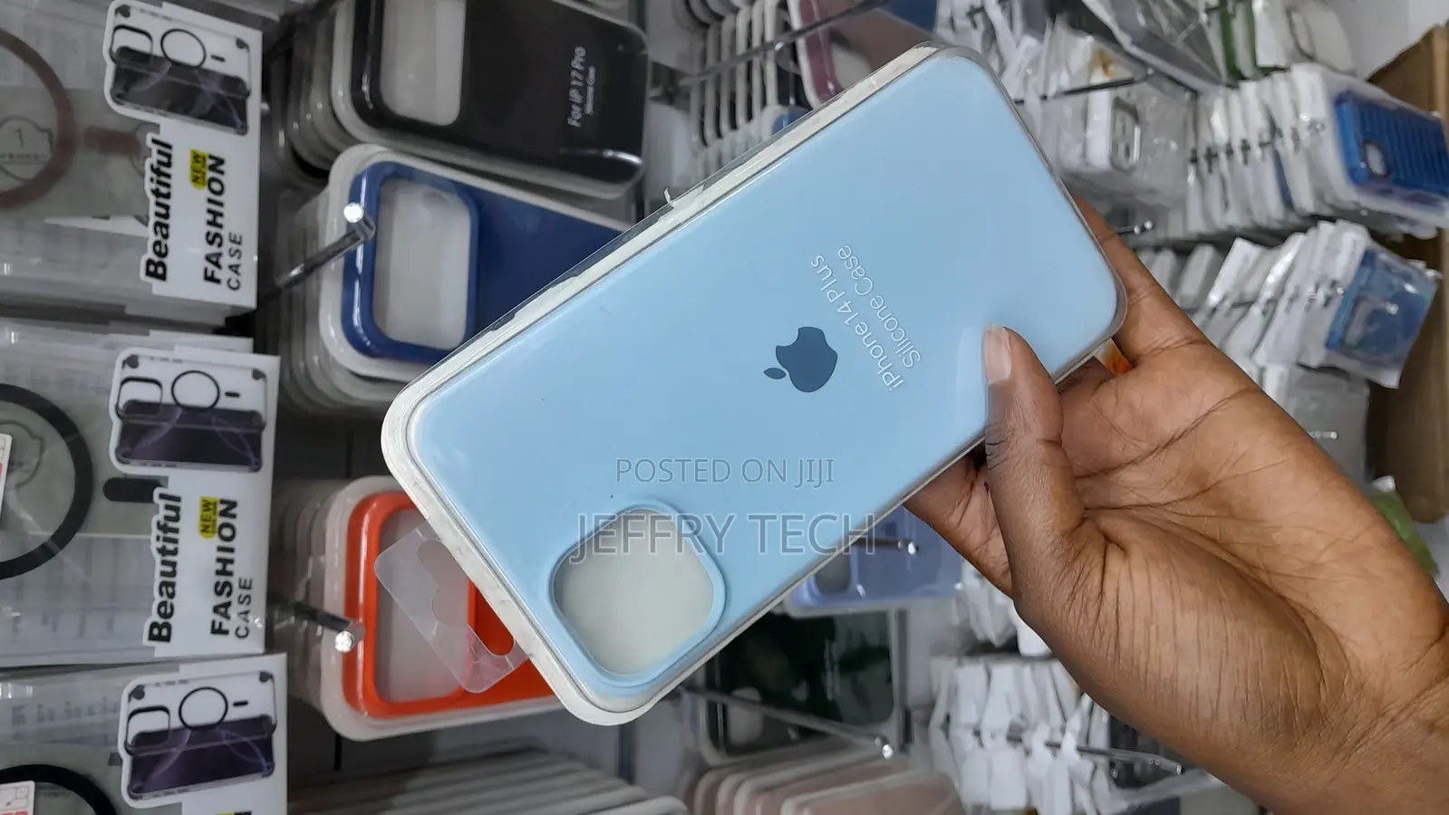 Flossy Silicone Case for iPhone 14 Plus With Microfiber Lining