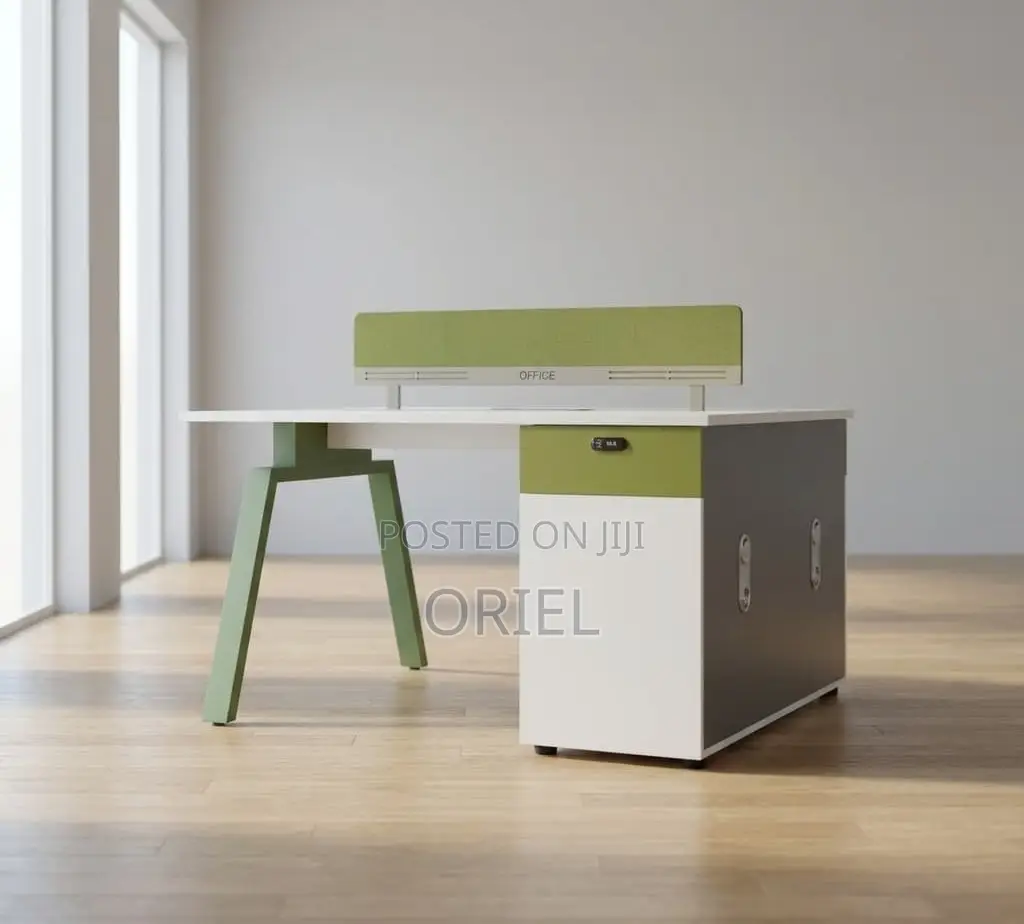 Office Workstation : Modern Dual-User Office Workstation Desk