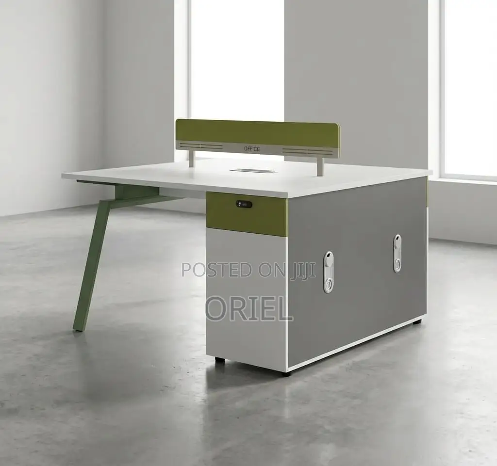 Office Workstation : Modern Dual-User Office Workstation Desk